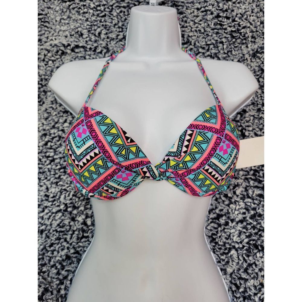 XHILIRATION Women's Junior's Bikini Swim Top Push Up Cups Vacation New